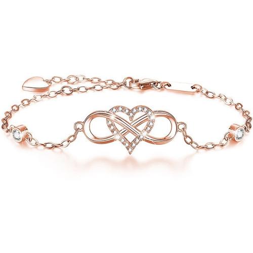 Cúbicos Circonia pulsera Latón de Micro pavimenta, metal, chapado, micro arcilla de zirconia cúbica & para mujer, más colores para la opción, longitud:21 cm, Vendido por UD[