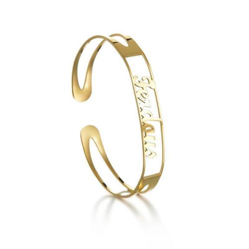 Partículas de acero Brazalete, chapado, diferentes estilos para la opción & para mujer, dorado, Vendido por UD