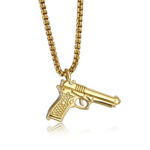 Pendentifs en titane, Acier titane, pistolet, fait à la main, styles différents pour le choix, plus de couleurs à choisir, Vendu par PC