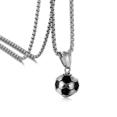 Pendentifs en titane, Acier titane, Football, Placage, styles différents pour le choix & émail, plus de couleurs à choisir, Vendu par PC