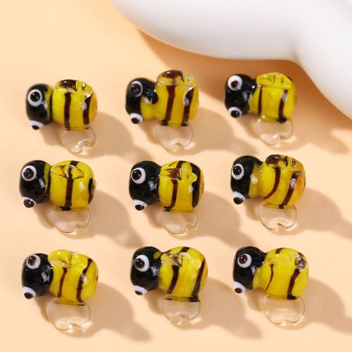 Animal Lampwork Beads, Bee, fashion jewelry & DIY, mixed colors 