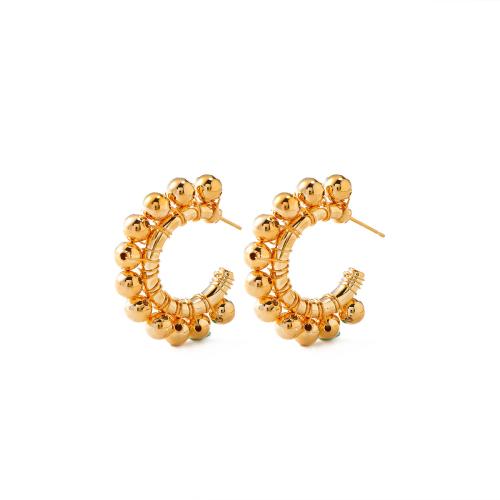 Brass Stud Earring, fashion jewelry & for woman 