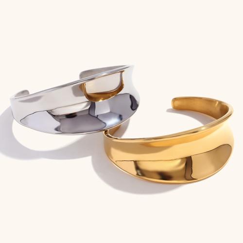 Stainless Steel Cuff Bangle, 304 Stainless Steel, Vacuum Ion Plating, fashion jewelry & for woman Inner Approx 62.2mm [