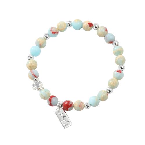 Zinc Alloy Resin Bracelets, with Zinc Alloy, handmade, fashion jewelry & for woman, multi-colored cm [