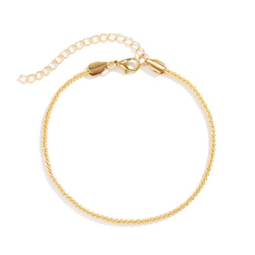 Brass Anklet, with 1.9 Inch extender chain, fashion jewelry & for woman .6 Inch 