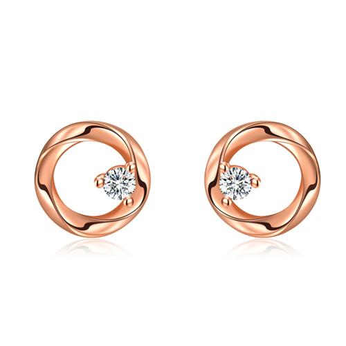 Cubic Zirconia Micro Pave Brass Earring, plated, micro pave cubic zirconia & for woman 