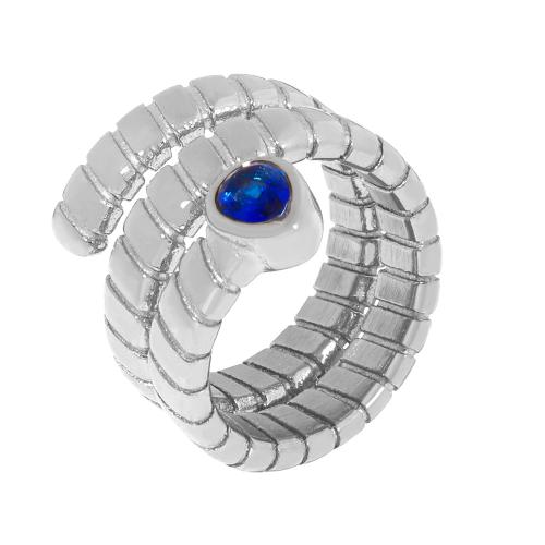 Titanium Steel Finger Ring, plated & micro pave cubic zirconia & for woman US Ring 