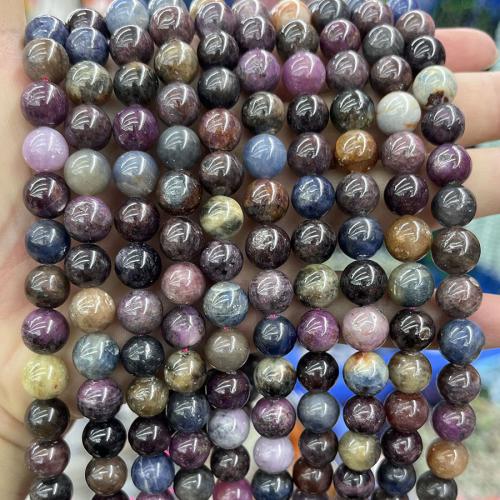 Mixed Gemstone Beads, Round, fashion jewelry & DIY mixed colors Approx 38 cm 