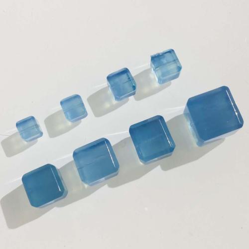 Aquamarine Beads, Square, DIY blue 