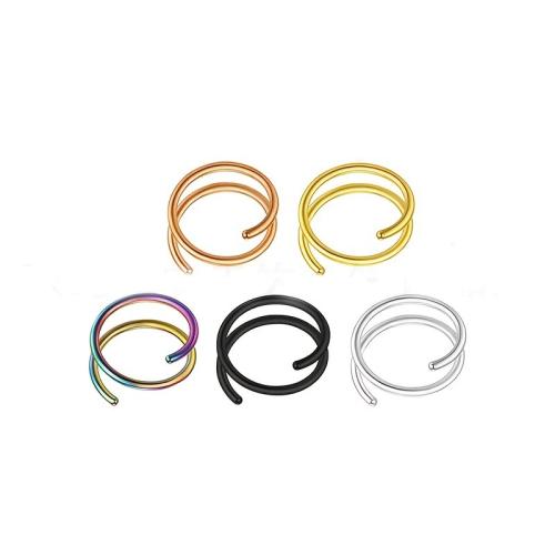 Bijoux de Piercing nez en acier inoxydable, Acier inoxydable 304, Placage, unisexe & normes différentes pour le choix, plus de couleurs à choisir, Vendu par PC