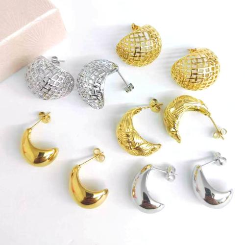 Stainless Steel Stud Earring, 304 Stainless Steel, plated & for woman 