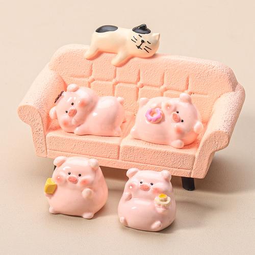 Mobile Phone DIY Decoration, Resin, Pig, epoxy gel pink 