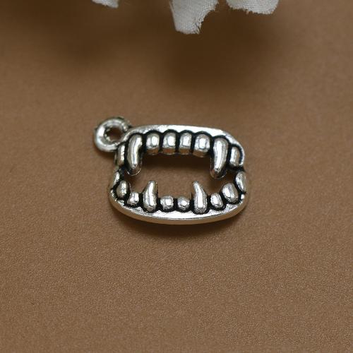 Zinc Alloy Hollow Pendants, Tooth, antique silver color plated, vintage & fashion jewelry & DIY Approx [