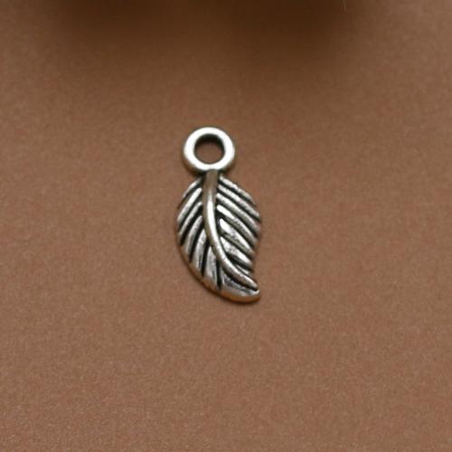 Zinc Alloy Leaf Pendants, antique silver color plated, vintage & fashion jewelry & DIY Approx [