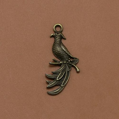 Zinc Alloy Animal Pendants, Bird, antique bronze color plated, vintage & fashion jewelry & DIY Approx [