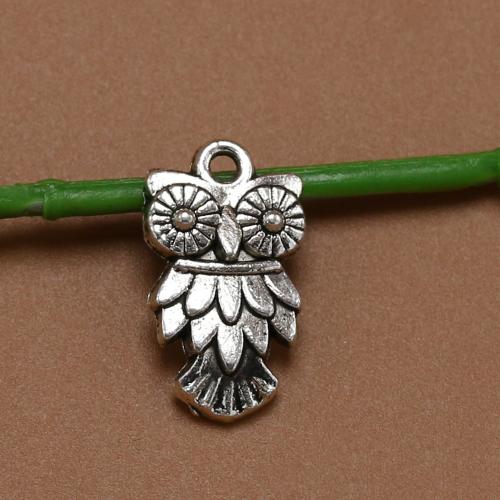 Zinc Alloy Animal Pendants, Owl, antique silver color plated, vintage & fashion jewelry & DIY Approx [