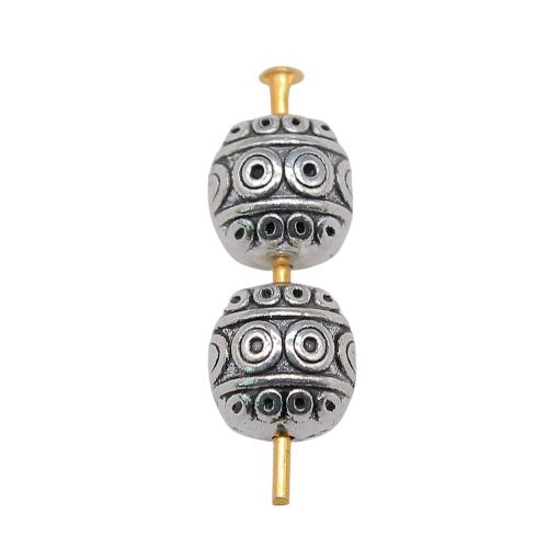 Zinc Alloy Jewelry Beads, barrel, antique silver color plated, vintage & fashion jewelry & DIY 