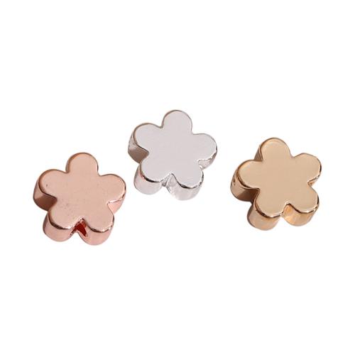 Brass Jewelry Beads, Plum Blossom, plated, DIY Approx 1mm [