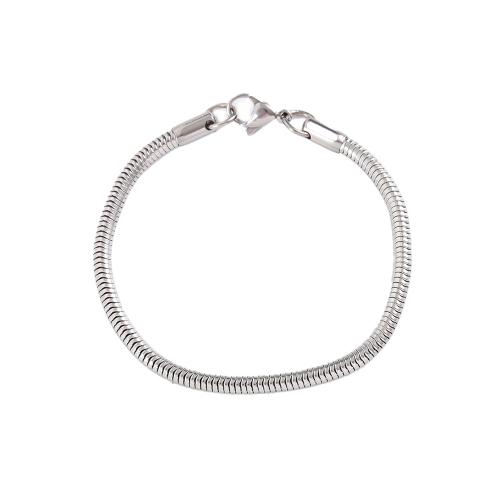 Edelstahl Armbänder, 304 Edelstahl, poliert, Modeschmuck & unisex, originale Farbe, 3.2mm, Länge:ca. 17 cm, verkauft von PC[