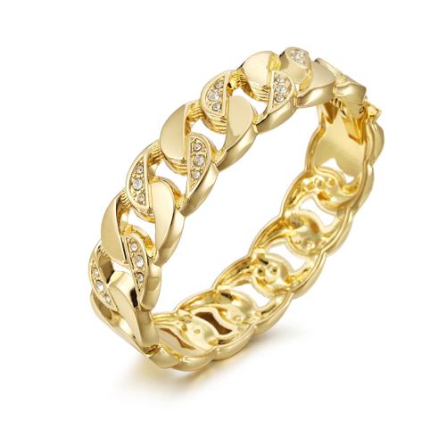 Brazalete de Aleación de Zinc, chapado, micro arcilla de zirconia cúbica & para mujer, más colores para la opción, Vendido por UD