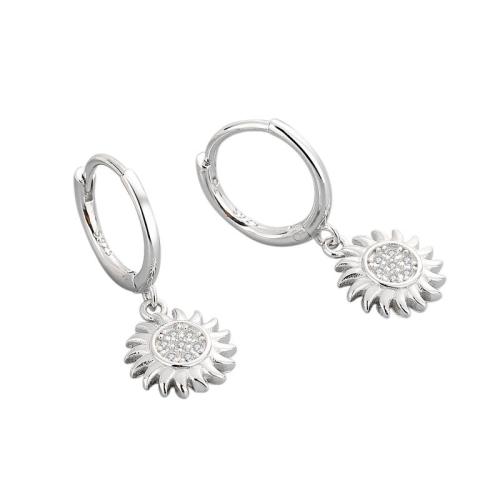 Pendiente de plata cubic zirconia Micro Pave Sterling, plata de ley 925, chapado, micro arcilla de zirconia cúbica & para mujer, más colores para la opción, 8.5x22mm, Vendido por Par[