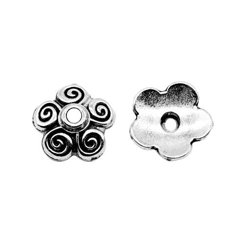 Zinc Alloy Bead Caps, Flower, antique silver color plated, vintage & fashion jewelry & DIY [