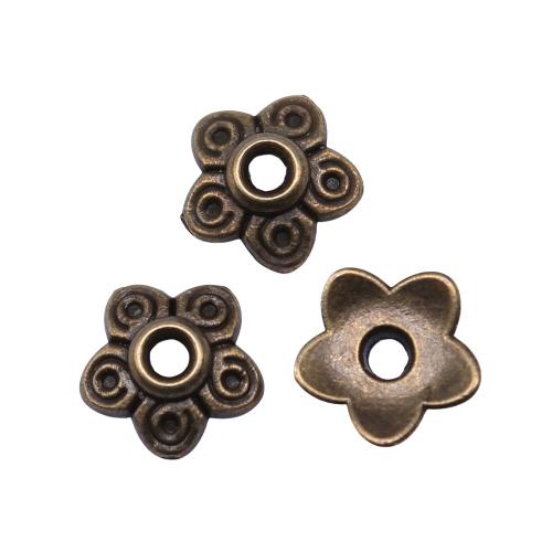 Zinc Alloy Bead Caps, Flower, plated, vintage & fashion jewelry & DIY 10mm [