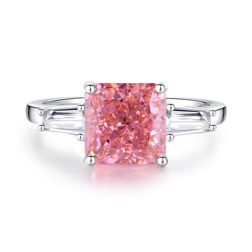 Anillo de dedo Zirconia Micro Pave Sterling Silver Cubic, Plata de ley 925, Joyería & diverso tamaño para la opción & micro arcilla de zirconia cúbica & para mujer, más colores para la opción, Vendido por UD