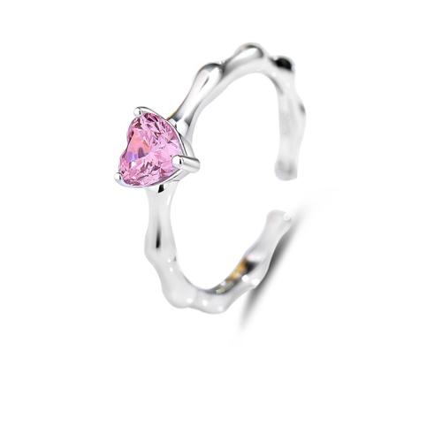 Anillo de dedo Zirconia Micro Pave Sterling Silver Cubic, Plata de ley 925, Joyería & diferentes estilos para la opción & micro arcilla de zirconia cúbica & para mujer, Vendido por UD