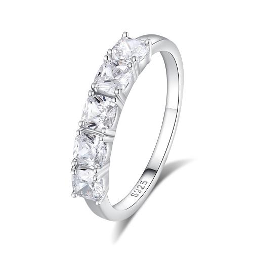 Anillo de dedo Zirconia Micro Pave Sterling Silver Cubic, Plata de ley 925, Joyería & diverso tamaño para la opción & diferentes estilos para la opción & micro arcilla de zirconia cúbica & para mujer, Vendido por UD