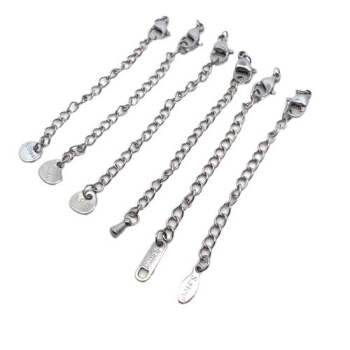 Stainless Steel Extender Chain, 304 Stainless Steel, DIY original color Approx 7 cm 