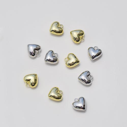 Zinc Alloy Heart Pendants, plated, DIY [