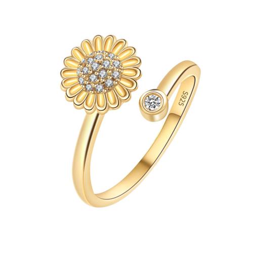 Anillo de dedo Zirconia Micro Pave Sterling Silver Cubic, plata de ley 925, chapado, micro arcilla de zirconia cúbica & para mujer, más colores para la opción, Vendido por UD