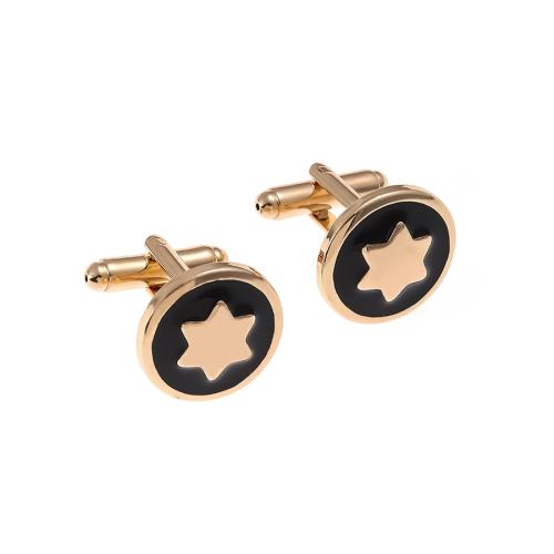 Zinc Alloy Cufflinks, Unisex & enamel 