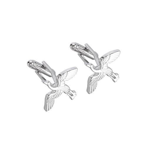 Zinc Alloy Cufflinks, plated, Unisex, silver color 