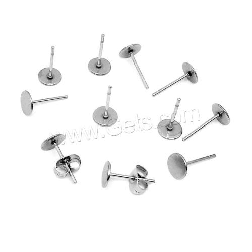 Stainless Steel Earring Stud Component, 304 Stainless Steel, polished, fashion jewelry & Unisex, original color 