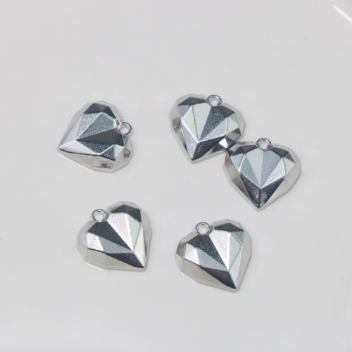 Zinc Alloy Heart Pendants, platinum color plated, fashion jewelry & DIY [