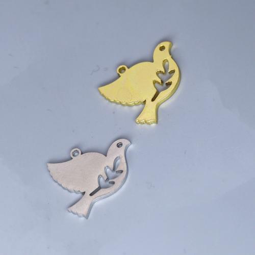 Stainless Steel Animal Pendants, 304 Stainless Steel, Bird, Vacuum Ion Plating, fashion jewelry & DIY & hollow [