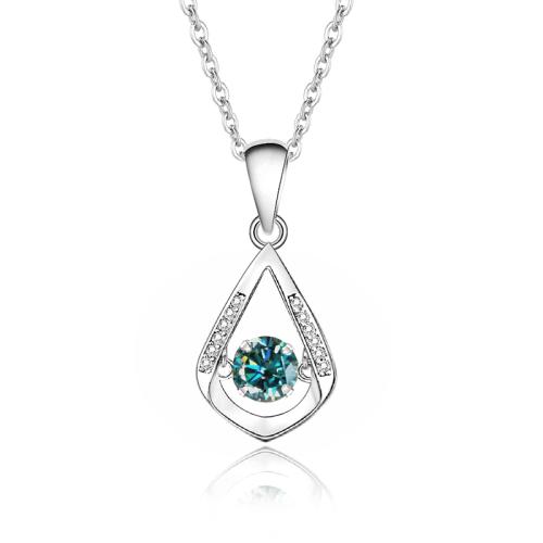 Cubic Zirconia Micro Pave Sterling Silver Necklace, 925 Sterling Silver, with 5cm extender chain, fashion jewelry & micro pave cubic zirconia & for woman Approx 40 cm 