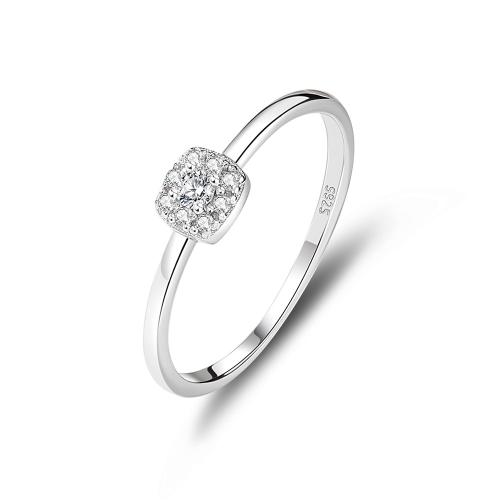 Anillo de dedo Zirconia Micro Pave Sterling Silver Cubic, Plata de ley 925, Joyería & diverso tamaño para la opción & micro arcilla de zirconia cúbica & para mujer, Vendido por UD[