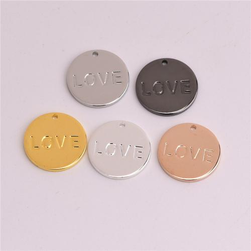 Brass Jewelry Pendants, Round, plated, DIY 12mm 