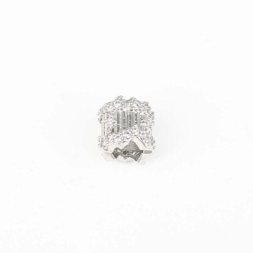 Perles zircon Micro Pave cubes, laiton, Placage, DIY & pavé de micro zircon, plus de couleurs à choisir Vendu par PC[