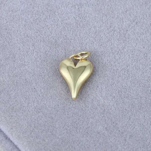 Brass Heart Pendants, gold color plated, DIY 