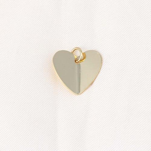 Brass Heart Pendants, gold color plated, DIY 