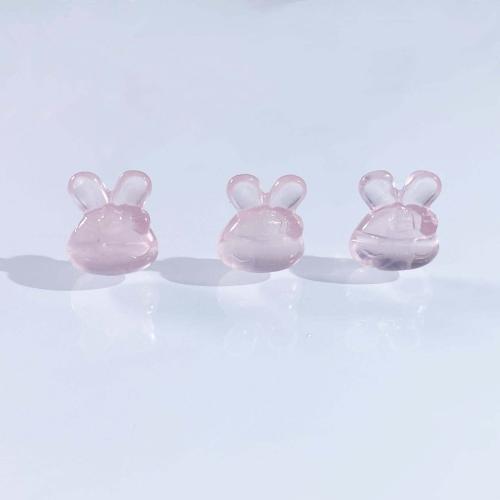 Natural Amethyst Beads, Rabbit, DIY, pink 