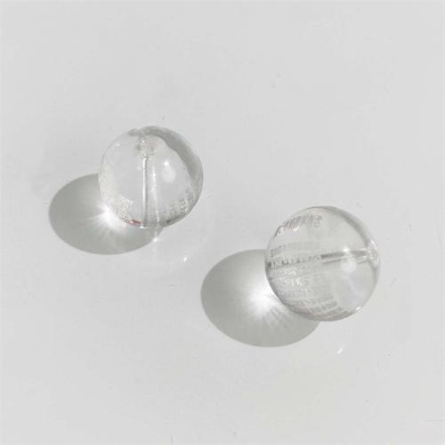 Cristal clair naturel, quartz clair, Rond, DIY, blanc, 14mm, Vendu par PC