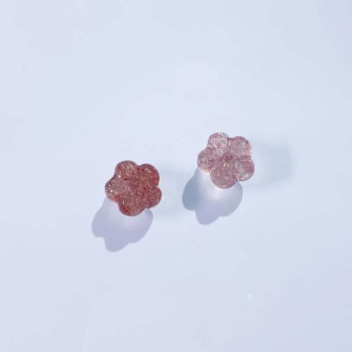 Gemischte Farbe Quarz Perlen, Strawberry Quartz, Blume, DIY, keine, 12mm, verkauft von PC[