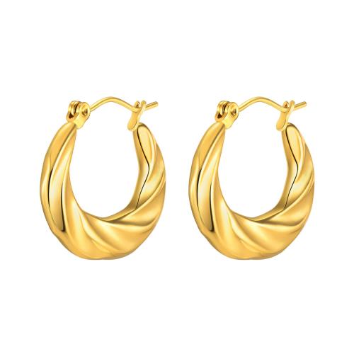 Stainless Steel Leverback Earring, 304 Stainless Steel, plated, for woman, golden 