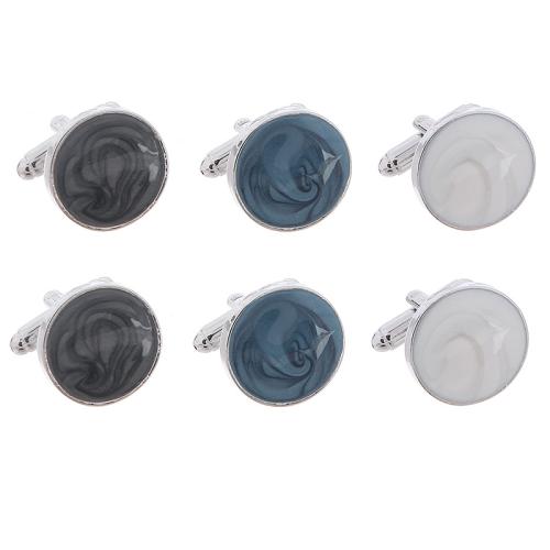 Zinc Alloy Cufflinks, for man & enamel 