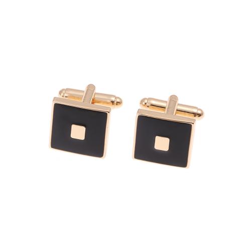 Zinc Alloy Cufflinks, Unisex & enamel 